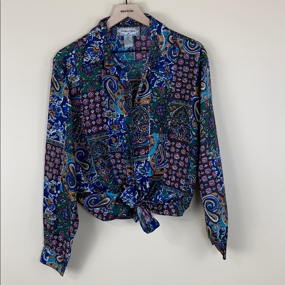 johnathan martin Tops - Vintage 100% silk top